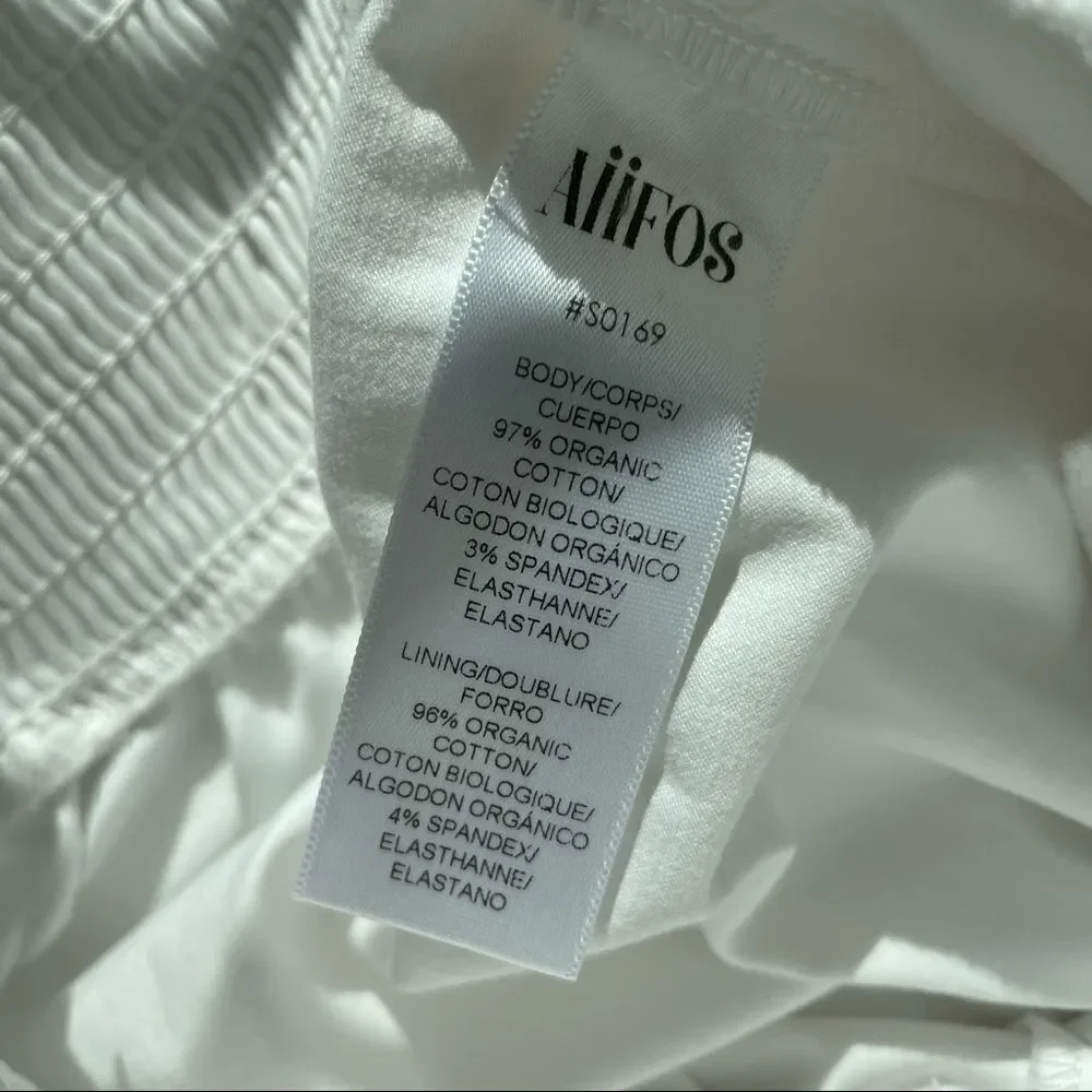 AIIFOS Emma Poplin Tie-Shoulder Jumpsuit White